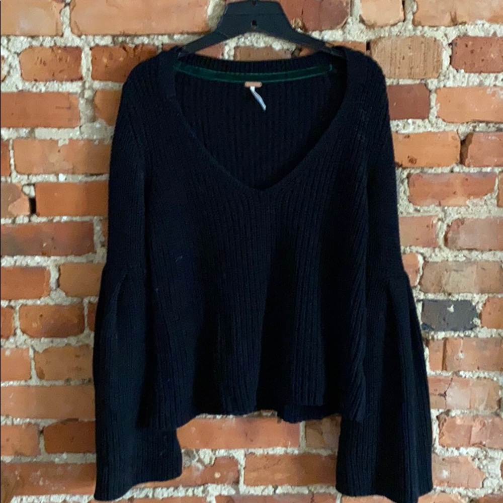 Free people bell sleeves sweater